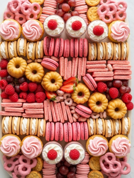 Pink Dessert Charcuterie Board