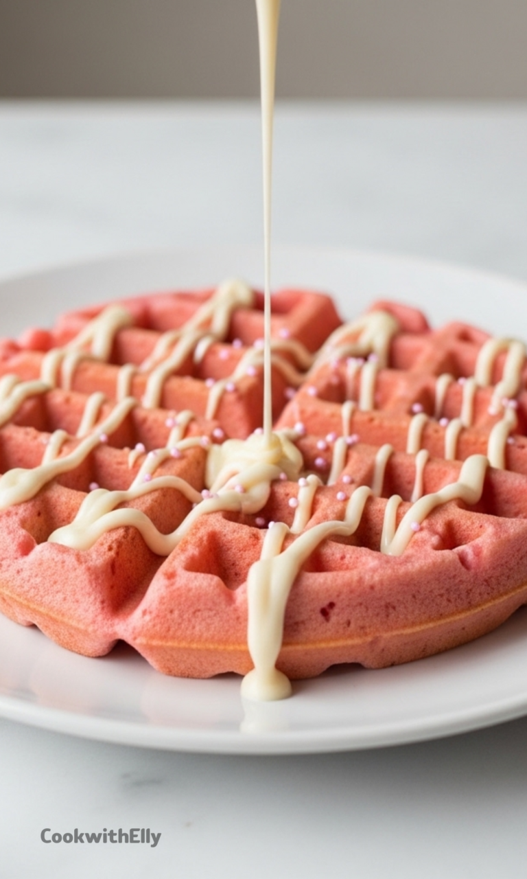 Pink Velvet Waffles Recipe
