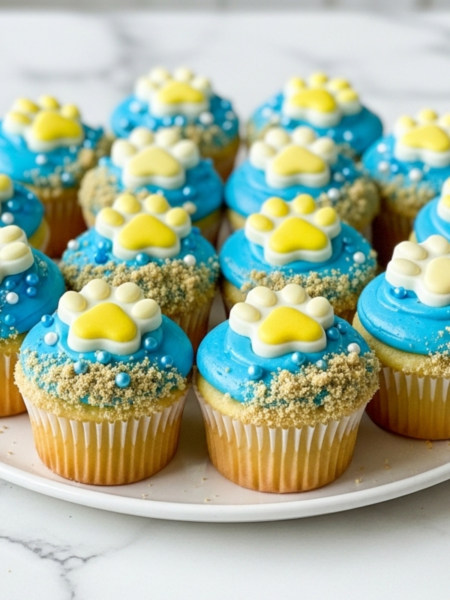 Sandy Paw Print Cupcakes Recipe