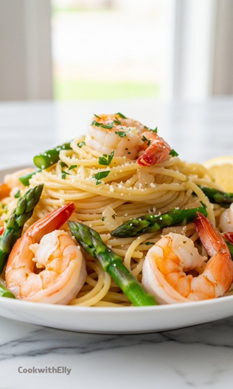 Shrimp and Asparagus Pasta Recipe