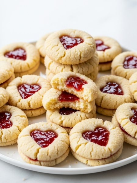 Strawberry Champagne Thumbprint Cookies Recipe