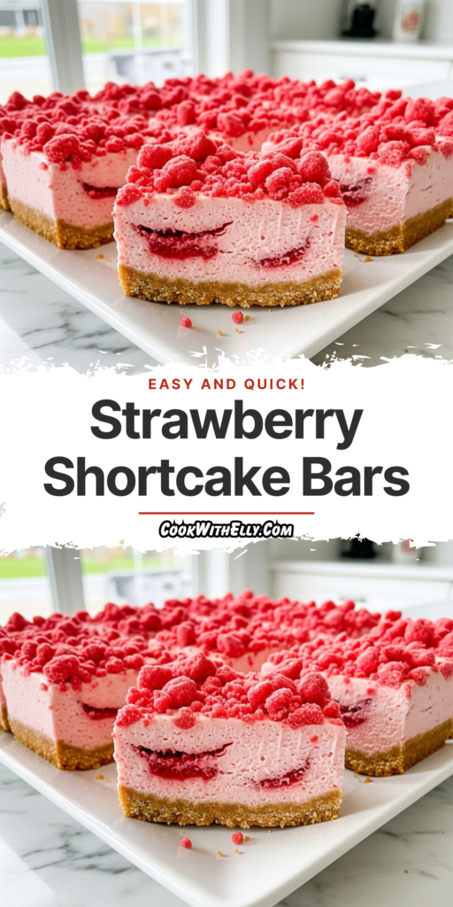 Strawberry Shortcake Cheesecake Bars Recipe
