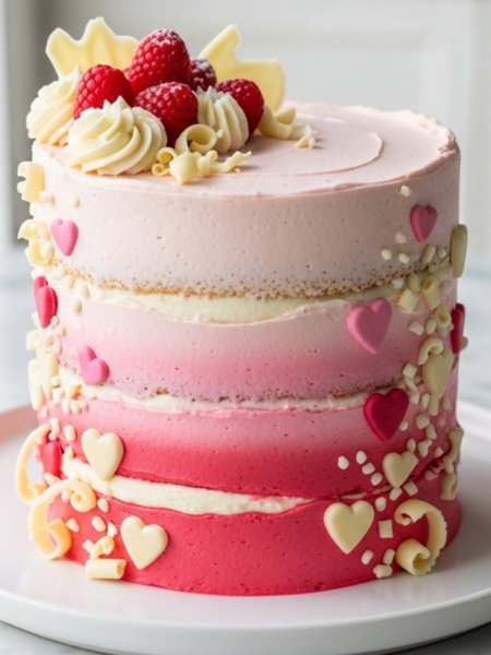 Valentine Raspberry Cake Recipe