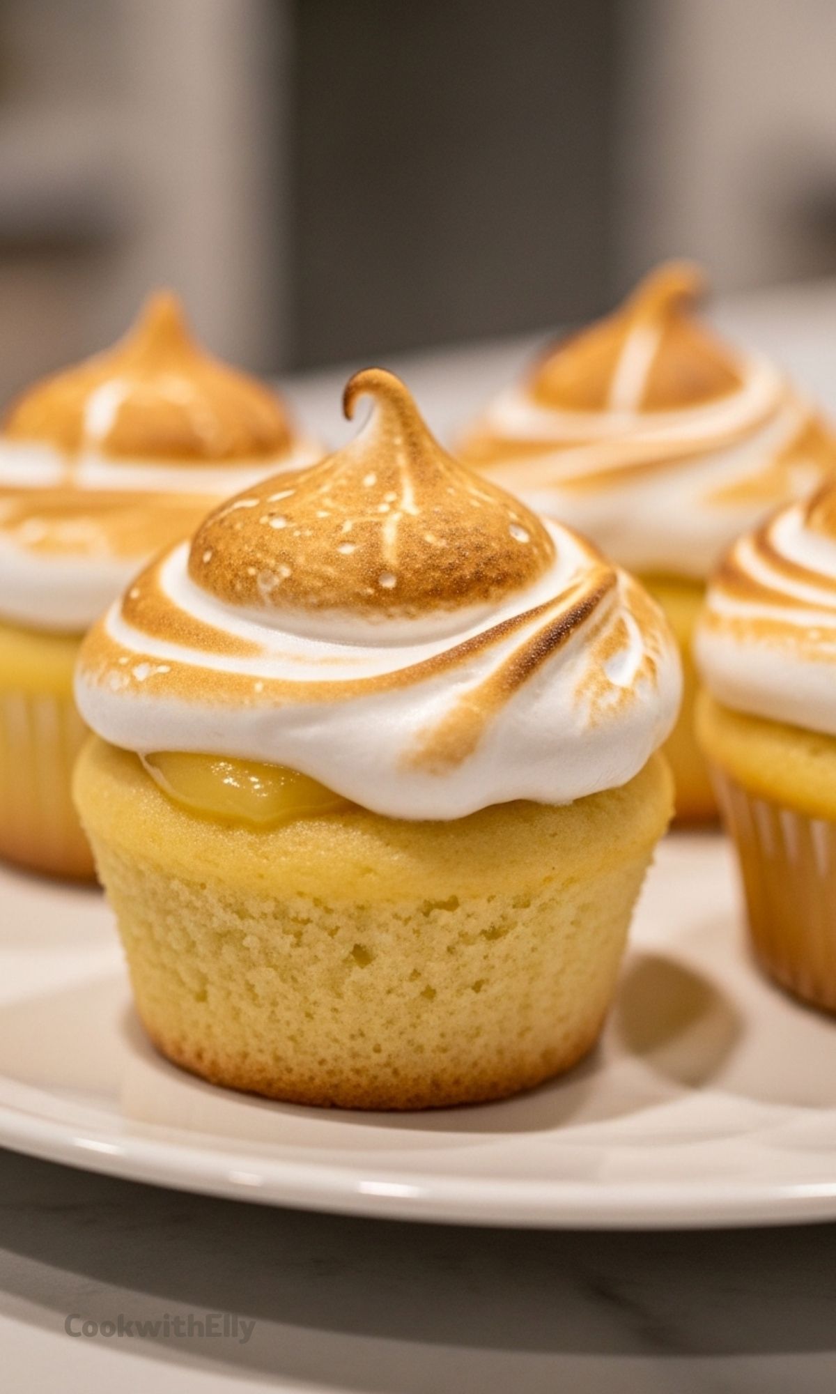 Lemon Meringue Cupcakes Recipe - cookwithelly.com