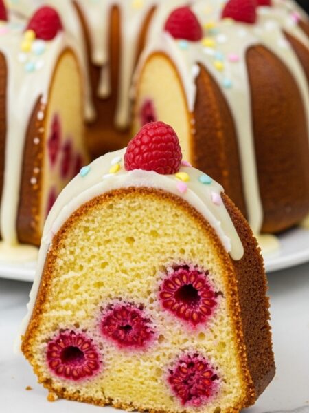 Lemon Raspberry Bundt Cake Recipe