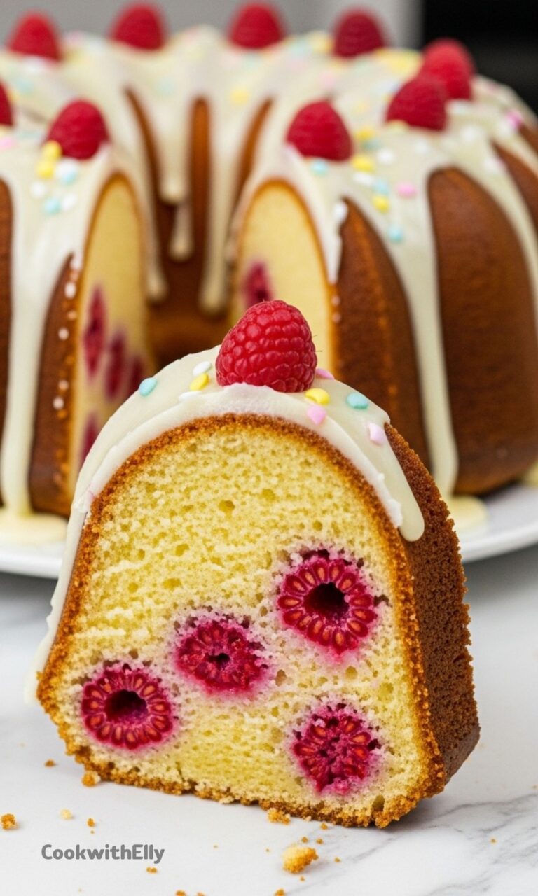 Lemon Raspberry Bundt Cake Recipe