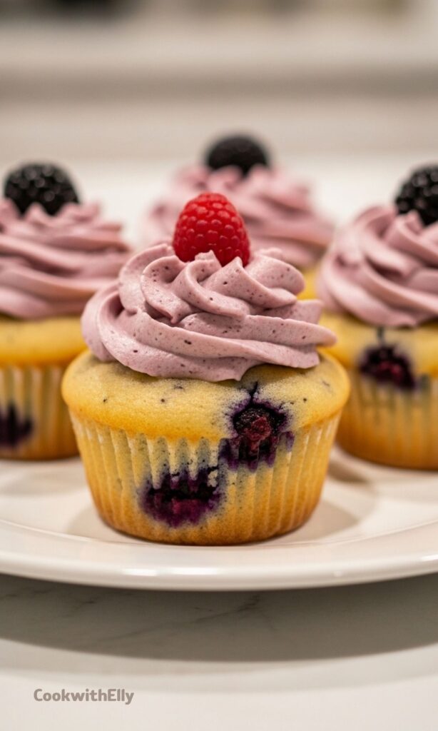 Triple Berry Cupcakes Recipe