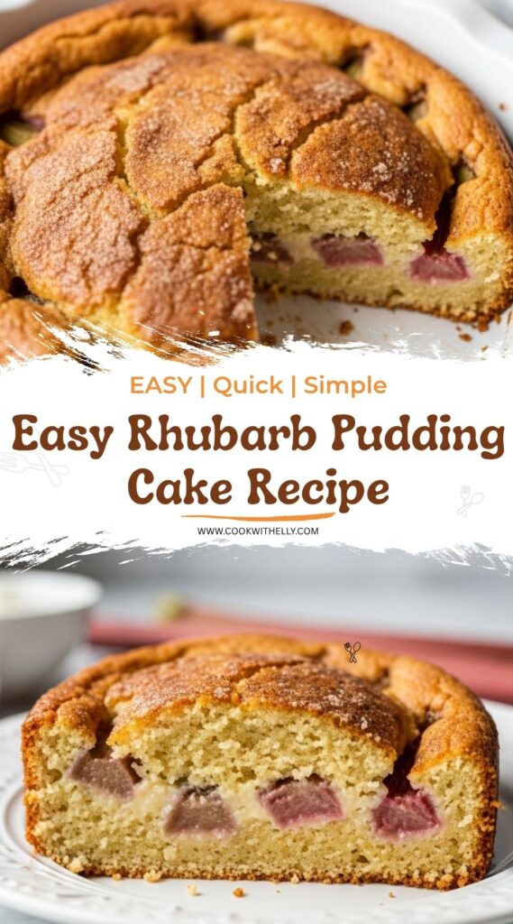 Easy Rhubarb Pudding Cake Recipe