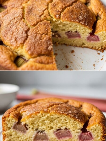 Easy Rhubarb Pudding Cake Recipe