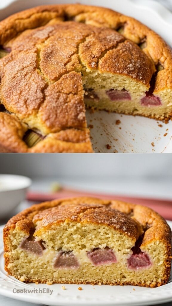 Easy Rhubarb Pudding Cake Recipe