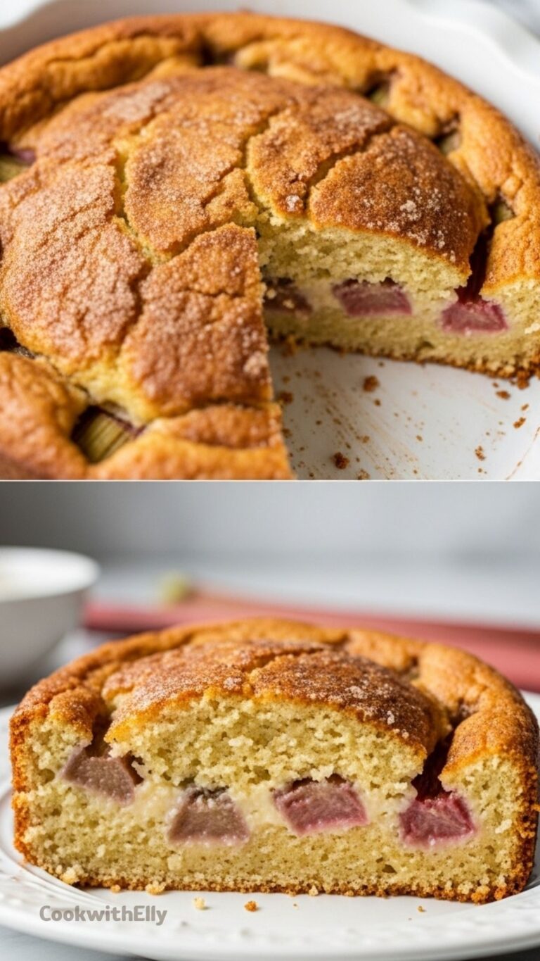 Easy Rhubarb Pudding Cake Recipe