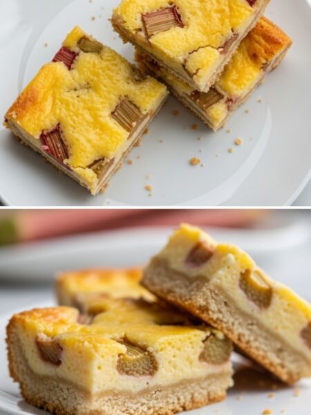 Rhubarb Custard Bars Recipe