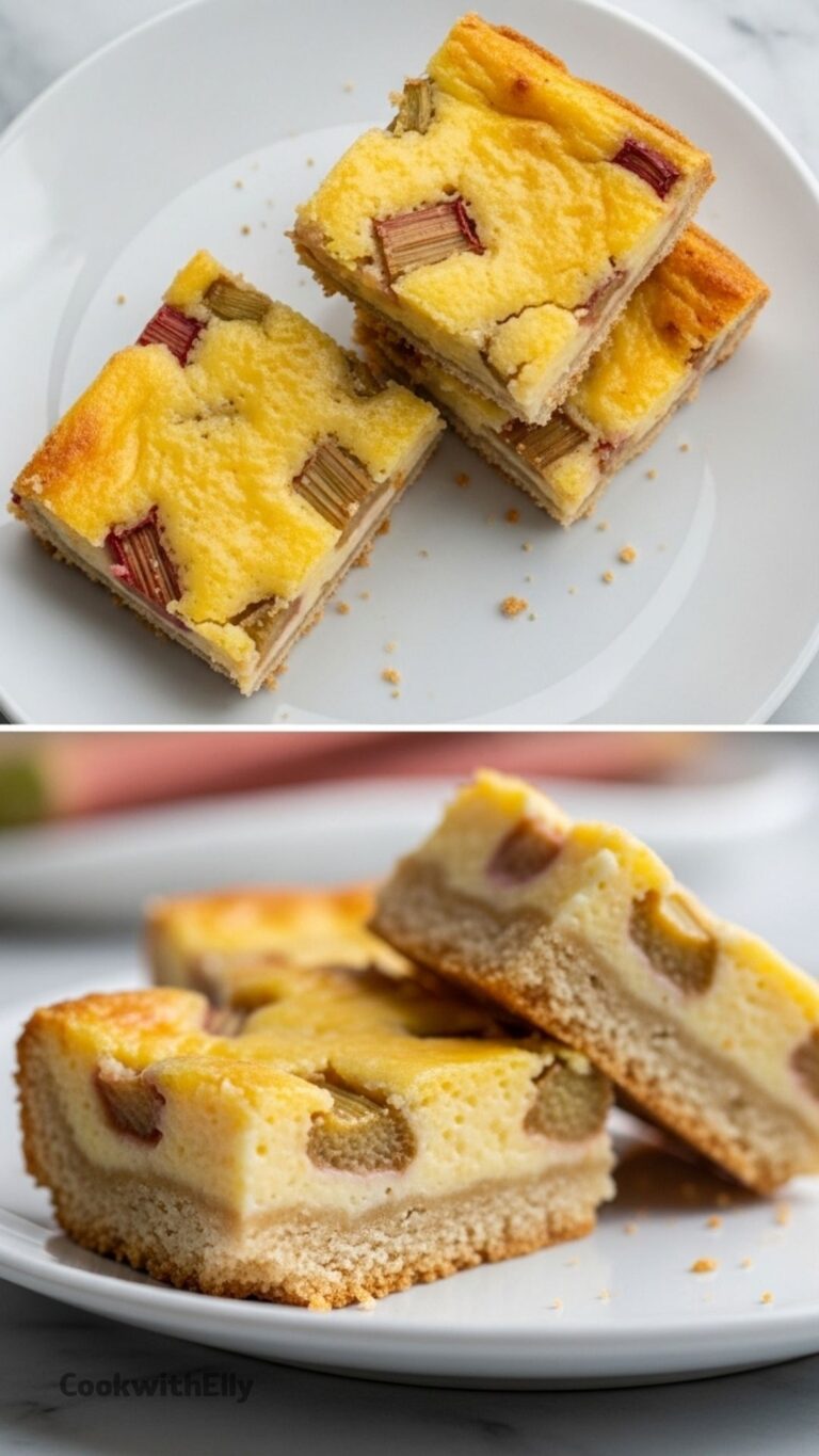 Rhubarb Custard Bars Recipe