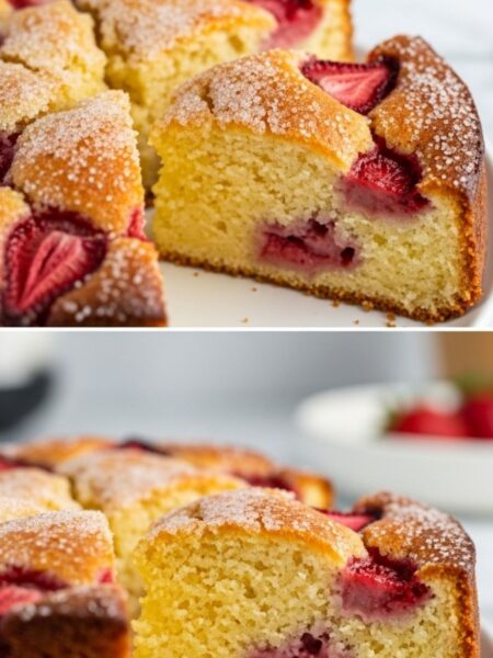 Strawberry French Butter Cake Recipe