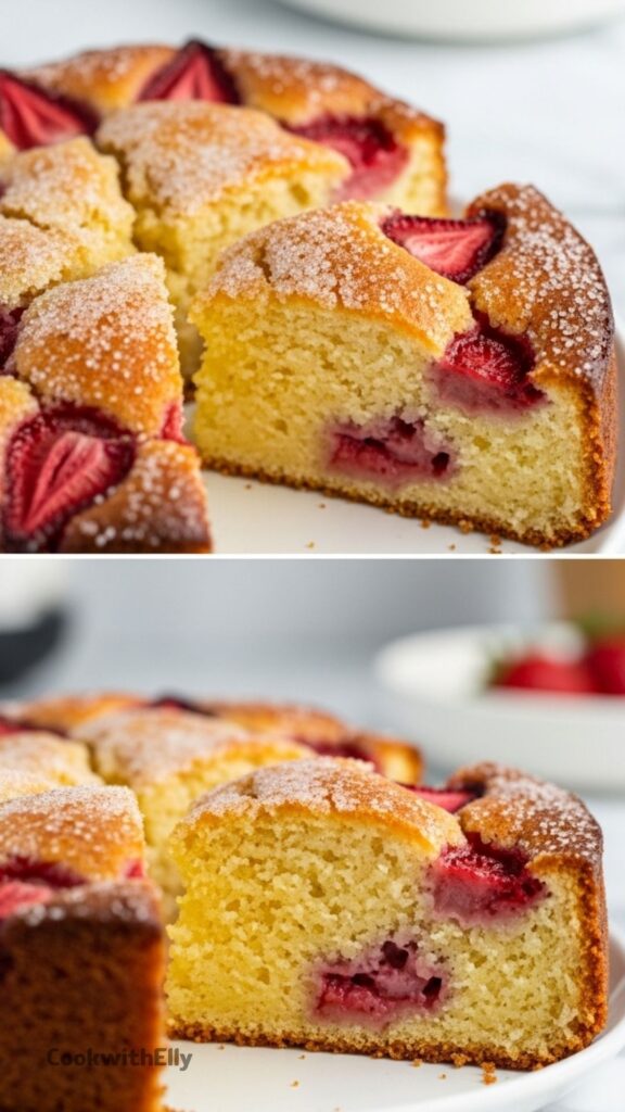 Strawberry French Butter Cake Recipe