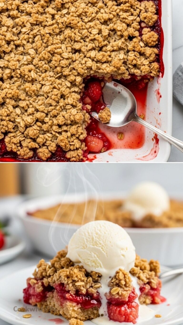 Strawberry Rhubarb Crisp Recipe