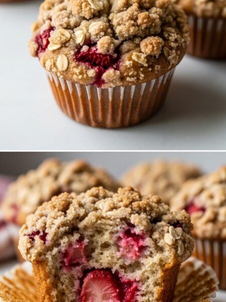 Strawberry Rhubarb Muffins Recipe