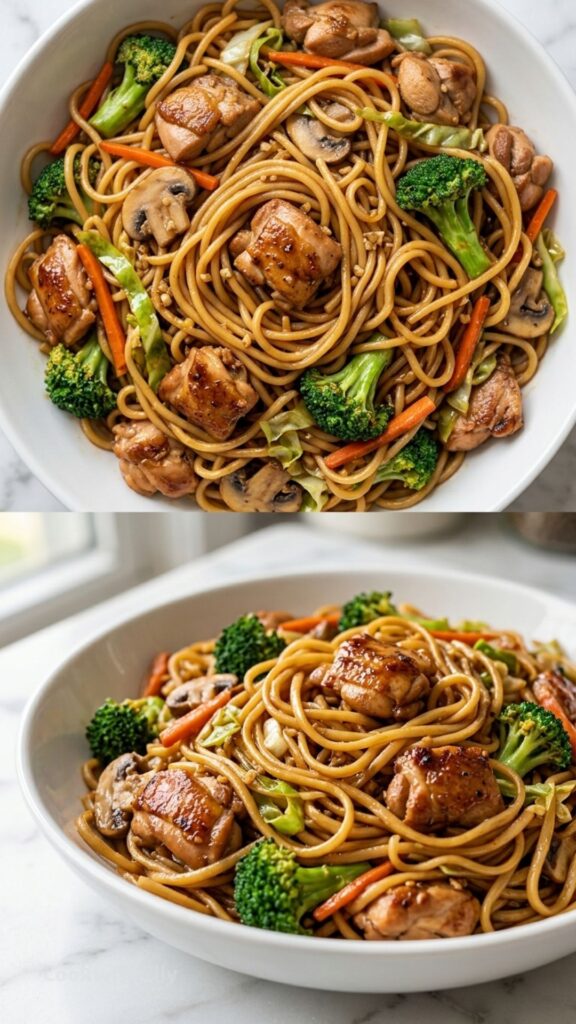 Stir Fry Noodles with Chicken and Vegetables Recipe