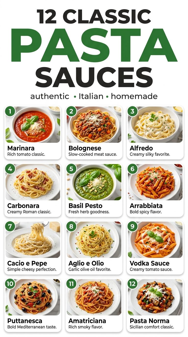 12 Classic Pasta Sauces