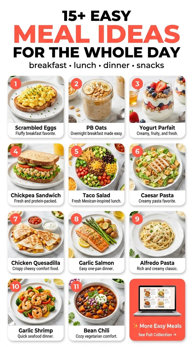 15+ Easy Meal Ideas for the Whole Day