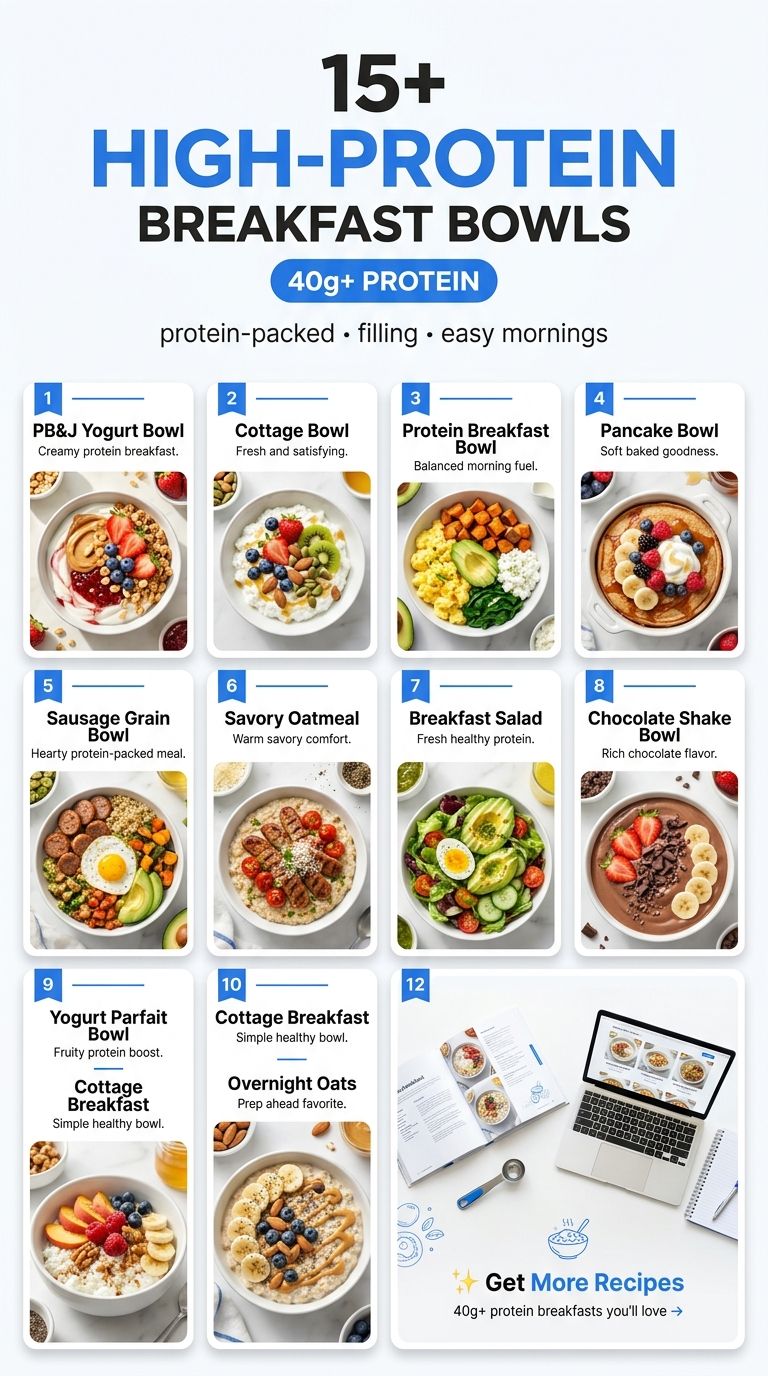 15+ High-Protein Breakfast Bowls (40g+ Protein)