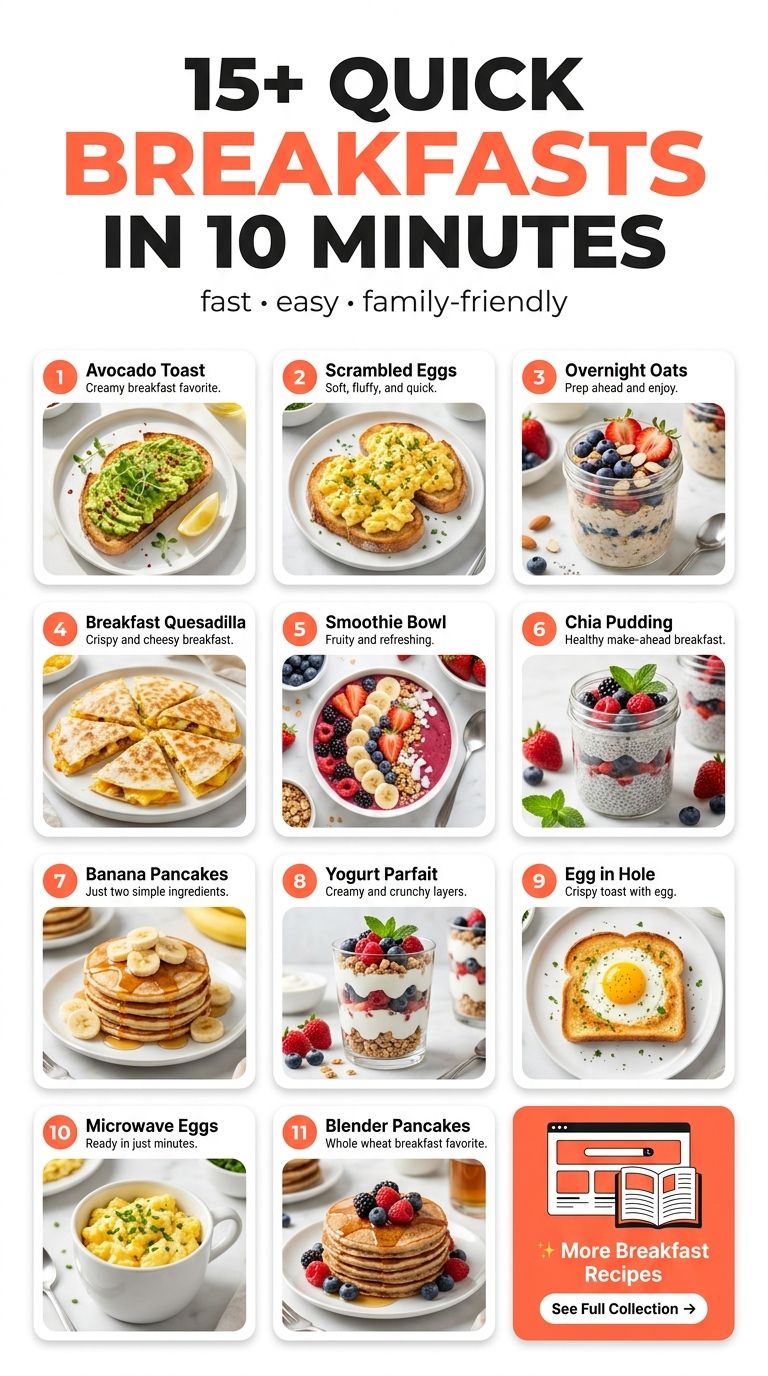 15+ Quick Breakfasts in 10 Minutes (That Actually Taste Good)