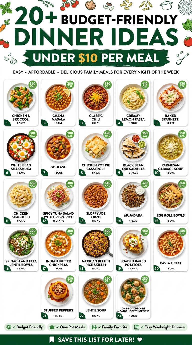 20+ Budget-Friendly Dinner Ideas