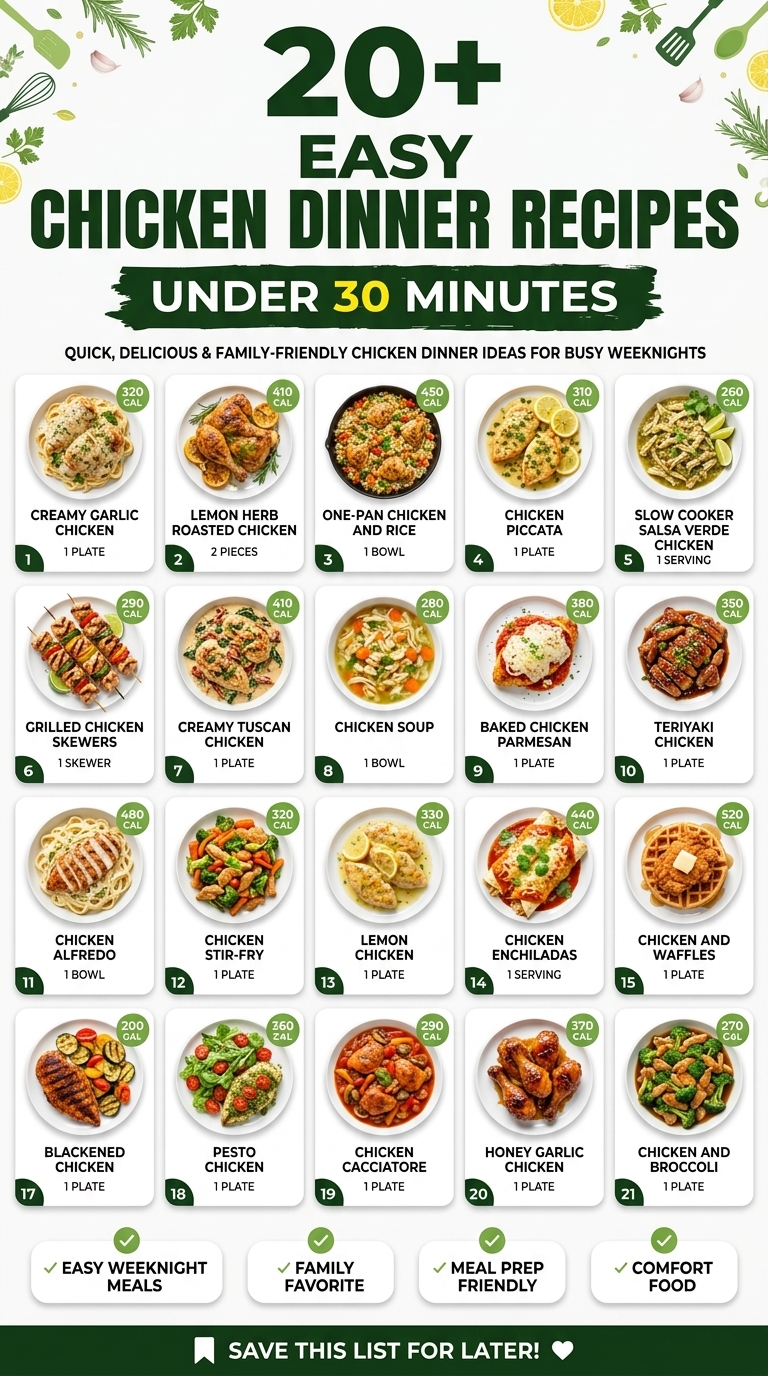 20+ Easy Chicken Dinner Recipes