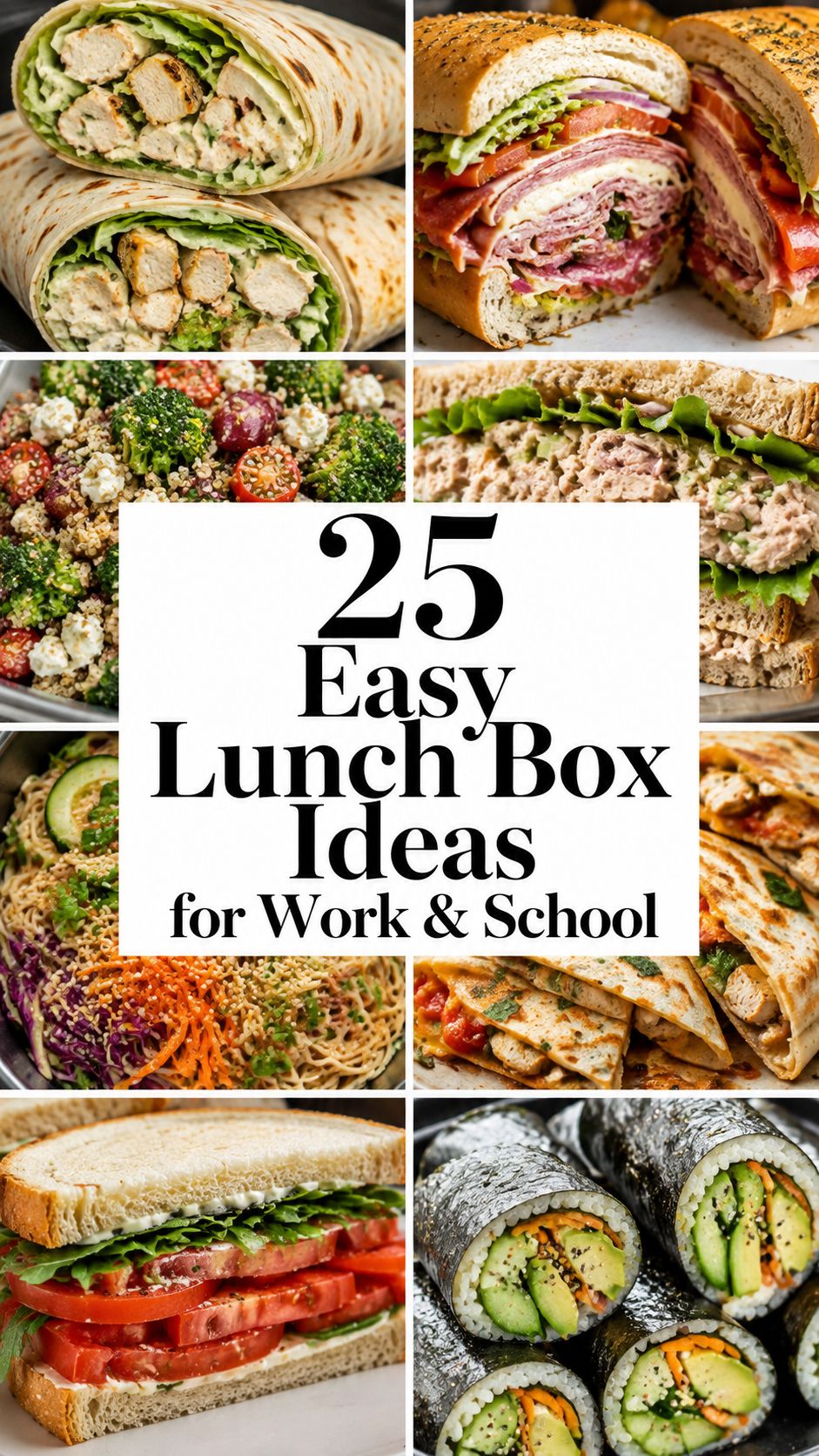 25 Easy Lunch Box Ideas for Work & School