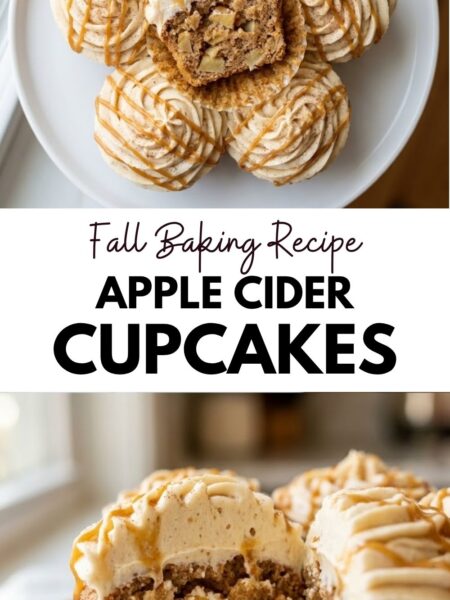Apple Cider Cupcakes with Cider Buttercream Frosting Recipe