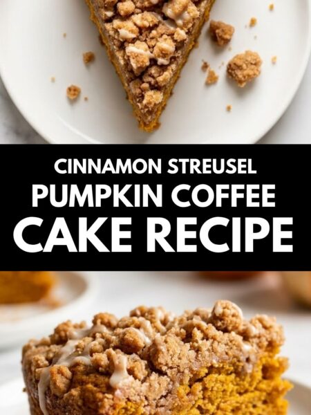Cinnamon Streusel Pumpkin Coffee Cake Recipe