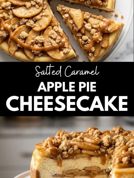 Salted Caramel Apple Pie Cheesecake Recipe