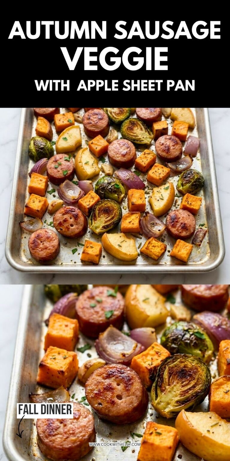 Autumn Sausage Veggie and Apple Sheet Pan Dinner Recipe